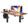 Electric Standing Desk 120 x 60 cm, Height Adjustable Sit Stand Desk with Memory Presets, Home Office Computer Desk, Black Frame with Vintage Brown Top Image 10
