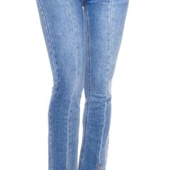 BOOTCUT HIGHWAIST JEANS WITH SLIT size xs s s to small m   for taller girl