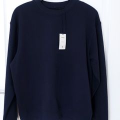 Navy crew neck sweatshirt, 100% cotton, size S, Brand new