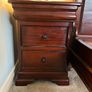 Solid Mahogany Super King Sleigh Bed + 2  Lockers Image 7