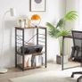 Industrial Microwave Oven Shelf, Bakers Rack with 6 S-Hooks, 3-Tier Storage Shelves for Kitchen Living Room, Kitchen Shelf for Spices, Pots, and Pans, Rustic Brown (FREE POSTAGE) Image 5