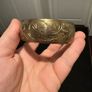 Vintage Brass Etched flower Bangle Bracelet Image 3