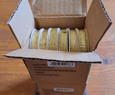 12 Paperchase Gold Metallic Satin Ribbon
