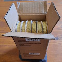 12 Paperchase Gold Metallic Satin Ribbon