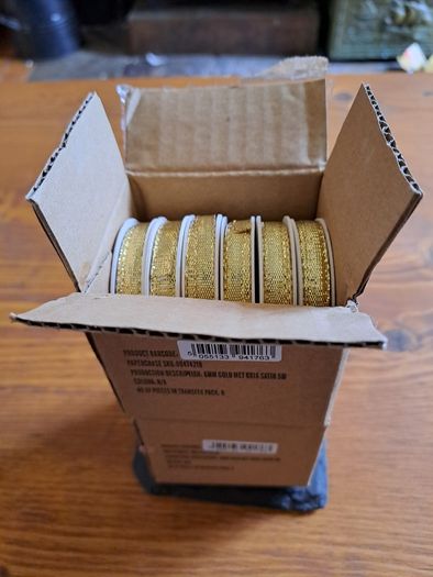 12 Paperchase Gold Metallic Satin Ribbon