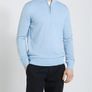 NEW Merino Blend Quarter Zip Jumper: Large Image 3