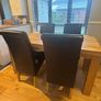 Solid oak table & chairs Image 4