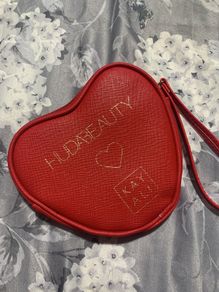 huda beauty x kayali heart makeup bag