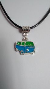 Enamel Bus Pendant / Charm for Pandora Style Bracelet