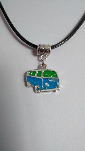 Enamel Bus Pendant / Charm for Pandora Style Bracelet