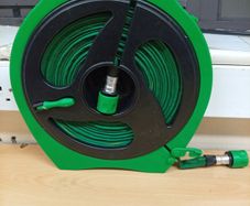 Compact 15m Flat Garden Hose & Reel. Good Condition!