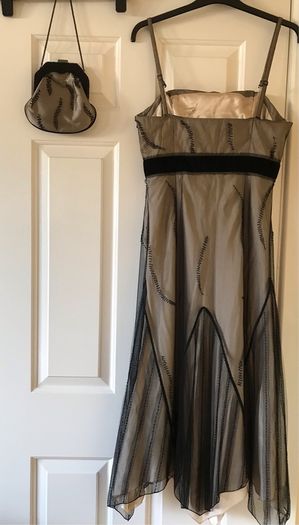 Ladies Black Lace Dress & Bag by Coast