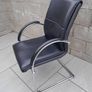 1970's Chrome Tube Leather Chair. Vintage 70's collectable design classic Image 2