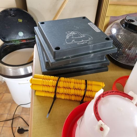 Hen, chicken -  feeders , heat plates etc