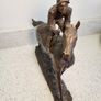 Jockey On Racehorse Bronze Statue Image 4
