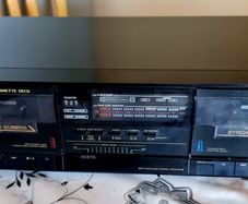 From 1987 JVC TD-W110 C Dual Cassette Tape Deck, Made in Japan.