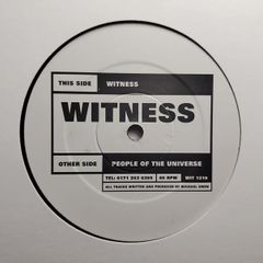 Witness - People Of The Universe - Temple Theatre / Crypt Dublin Classic! Near MINT Condition!!
