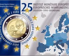 Belgium 2 Euro Commemorative Coin 2019 - European Monetary Institute (EMI) Coincard. BU