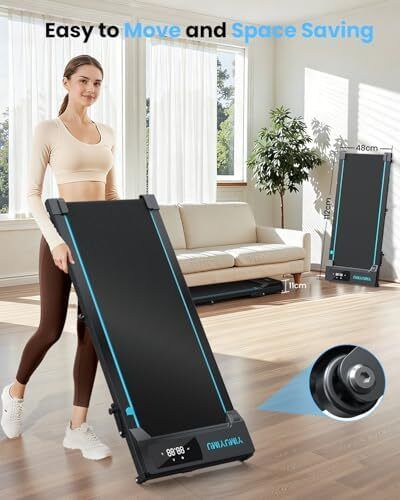 Walking Pad with 8% Incline, 10km/h Under Desk Treadmill for Home, 2.75HP Quiet Portable Treadmill