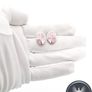 925 Vintage Sterling Silver & Pink Mother of Pearl Stud Earrings Image 7