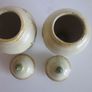 Pair of Vintage Porcelain Staffordshire  Miniture  Vase Urns Handpainted 5 inches Image 4