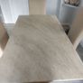 cream marble table and 4 chairs Image 2