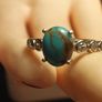 Sierra Nevada Turquoise & Zircon Ring (Bargain) Image 2