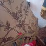 Vintage floral fringed lampshade Image 9