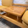 Mid Century Modern Seat Bank in Original Yellow Upholstery Image 4