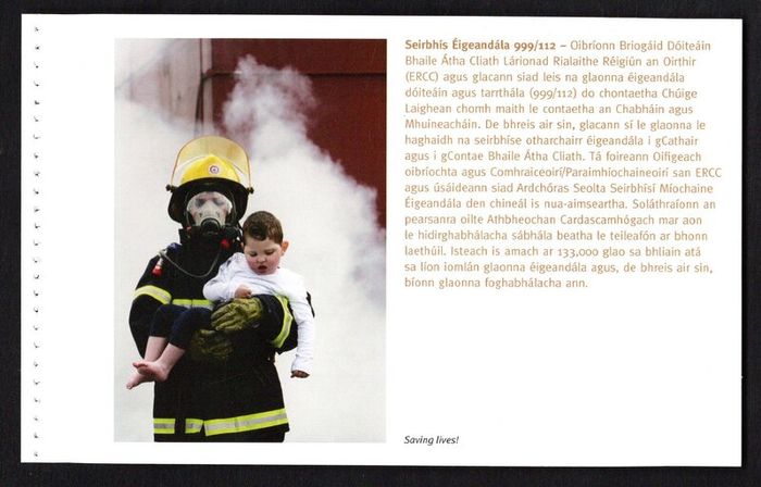 2012 Ireland 150th Anniversary of the Dublin Fire Brigade (DFB) Commemorative Stamp Booklet Mint Never Hinged (MNH)