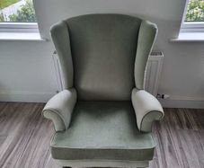 High-backed armchair