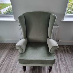 High-backed armchair