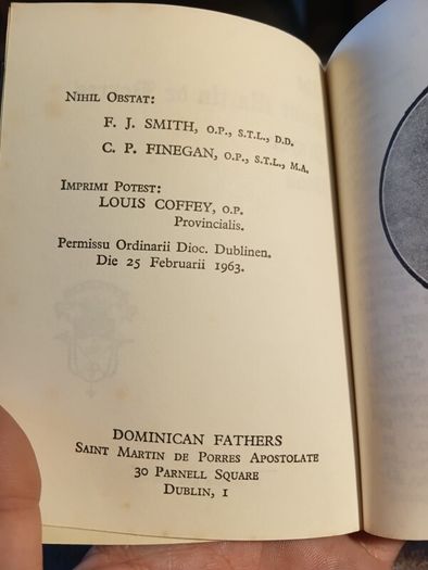 1963 The Saint Martin de Porres Prayer Book. Dominican Fathers. Religious. Vintage.