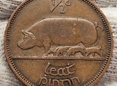 Ireland 1943 1/2d Halfpenny