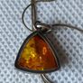 Vintage sterling silver Baltic amber necklace Image 4