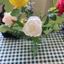 Artificial Flowers in a clear vase (new) Image 2
