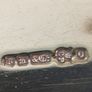 Silver-plated utensil fish carving set or serving set, noted by the specific shape of the knife blade. Image 7