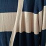 long cardigan striped navy & tan oasis size 12 Image 5