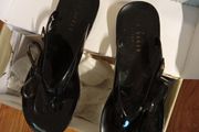 Ted Baker black flip flops with bow detail - boxed