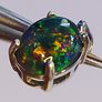 Ethiopian Black Opal 1.19 ct, S925 Silver Pendant rhodium plated Image 4