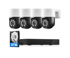 Campark SC45 4K PoE Security Camera System 8MP Wired Outdoor PoE IP Cam with Color Night Vision, Spotlight& Siren and Motion Tracking