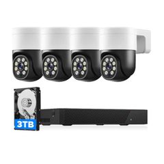 Campark SC45 4K PoE Security Camera System 8MP Wired Outdoor PoE IP Cam with Color Night Vision, Spotlight& Siren and Motion Tracking