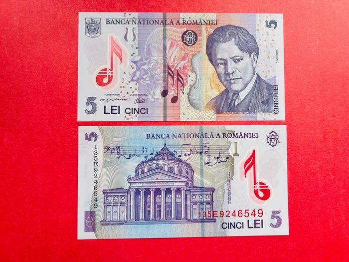 Romania. 5. LEI. 2013  Pick 118. Polymer  Plastic.  Uncirculated )