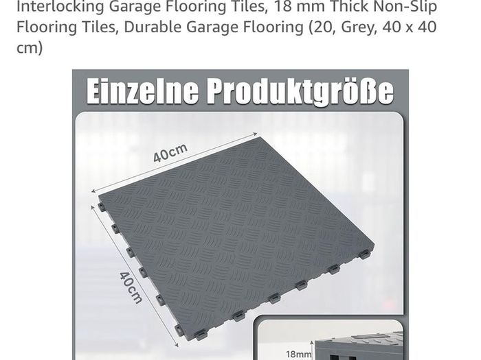 Floor plastic-rubber interlock tiles 40cm x 40cm (20)