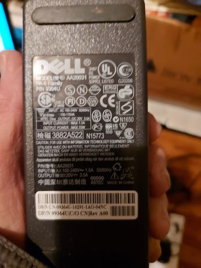 DELL AA20031 20v 3.5amp Power Adaptor in excellent condition