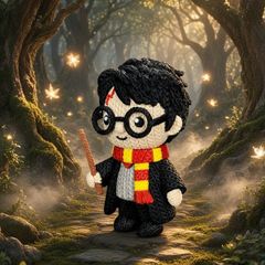 Harry Potter Inspired Crochet-Style Figure  Harry Potter Decoration