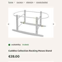 Pink moses basket