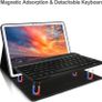 Keyboard Case for Samsung Galaxy Tab A8 Model (X200) - Wireless Bluetooth Detachable Keyboard, PU Leather Folio Cover, Auto Wake/Sleep, Black. Image 4