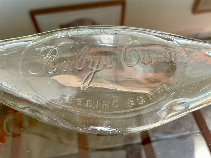 Vintage 1940s Babys Own The Hygienic Feeder Glass Baby Bottle