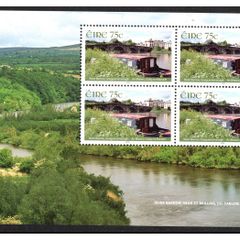 2006 Ireland Inland Waterways of Ireland Commemorative Stamps Booklet Pane featuring River Barrow near St. Mullins, Co.Carlow Mint Never Hinged (MNH). Hibernian HP166